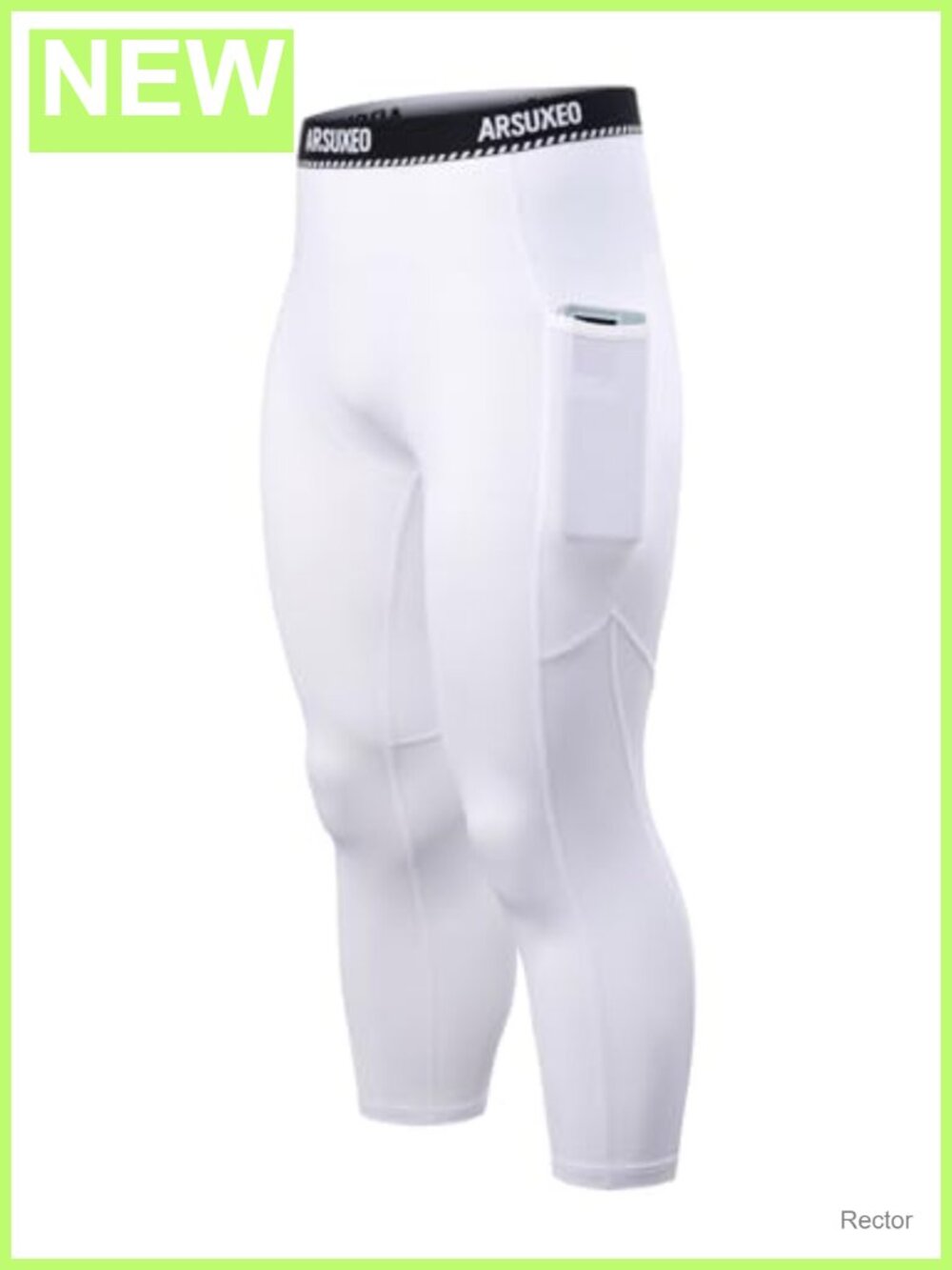 Men's 3/4 Compression Capri Running Tights 4-Way Stretch Quick-Dry Athletic